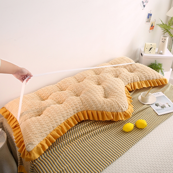 91家纺网 家纺一手货源 找家纺 永光家居 2026新款YG2687竹节绒皇冠 驼色