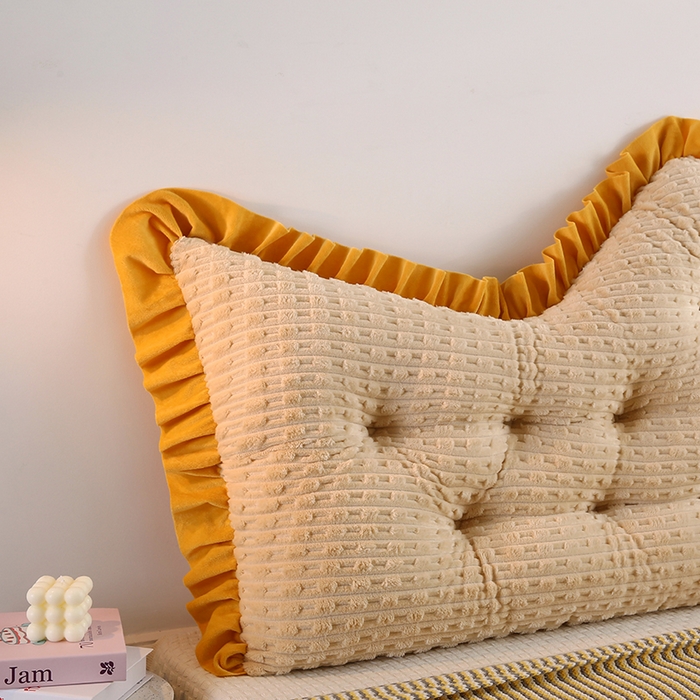 91家纺网 家纺一手货源 找家纺 永光家居 2026新款YG2687竹节绒皇冠 驼色