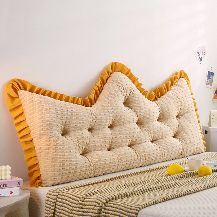 91家纺网 家纺一手货源 找家纺 永光家居 2026新款YG2687竹节绒皇冠 驼色