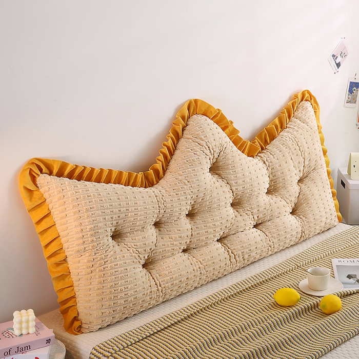 91家纺网 家纺一手货源 找家纺 永光家居 2026新款YG2687竹节绒皇冠 驼色