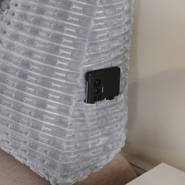 91家纺网 家纺一手货源 找家纺 永光家居 2026新款YG2688竹节绒三角靠垫 竹节 灰