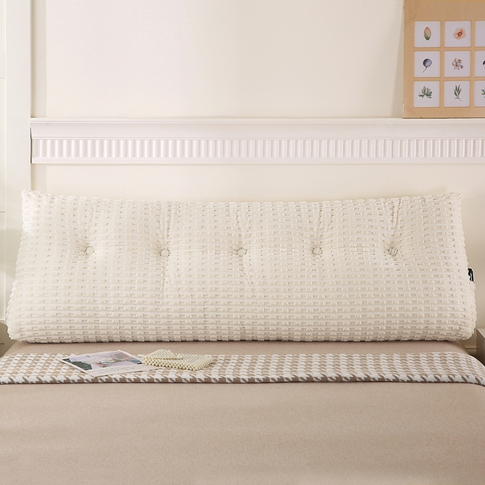 91家纺网 家纺一手货源 找家纺 永光家居 2026新款YG2688竹节绒三角靠垫 竹节 白