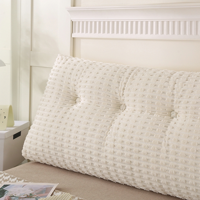 91家纺网 家纺一手货源 找家纺 永光家居 2026新款YG2688竹节绒三角靠垫 竹节 白