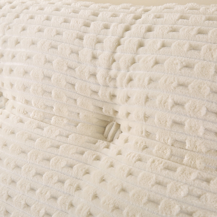 91家纺网 家纺一手货源 找家纺 永光家居 2026新款YG2688竹节绒三角靠垫 竹节 白