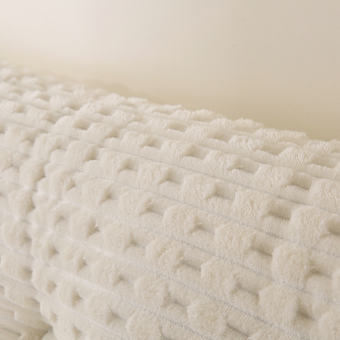 91家纺网 家纺一手货源 找家纺 永光家居 2026新款YG2688竹节绒三角靠垫 竹节 白