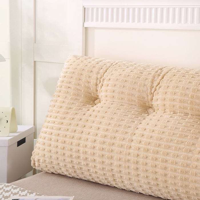 91家纺网 家纺一手货源 找家纺 永光家居 2026新款YG2688竹节绒三角靠垫 竹节 卡其