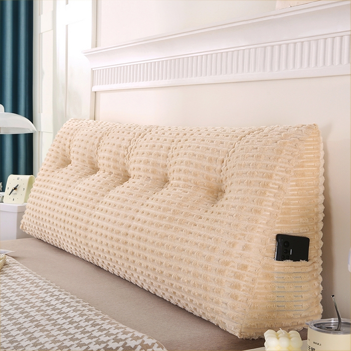 91家纺网 家纺一手货源 找家纺 永光家居 2026新款YG2688竹节绒三角靠垫 竹节 卡其