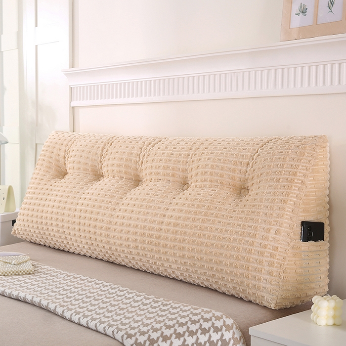 91家纺网 家纺一手货源 找家纺 永光家居 2026新款YG2688竹节绒三角靠垫 竹节 卡其