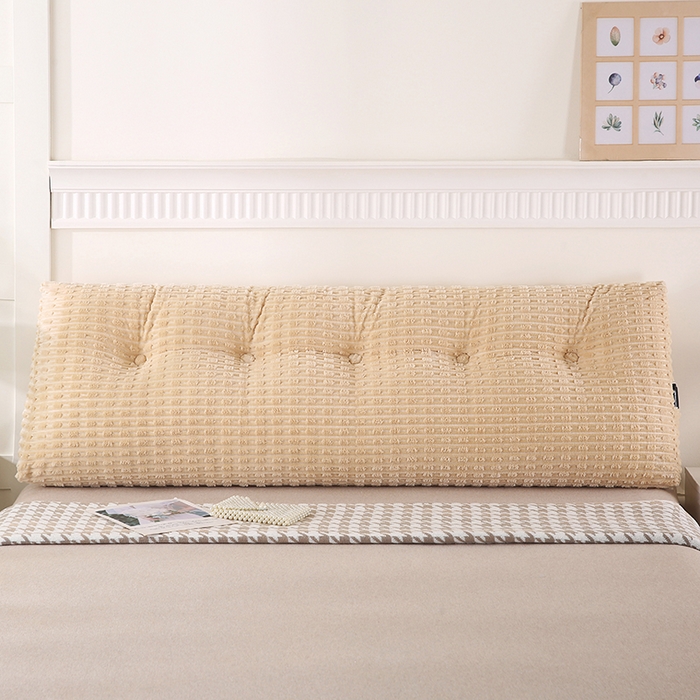 91家纺网 家纺一手货源 找家纺 永光家居 2026新款YG2688竹节绒三角靠垫 竹节 卡其