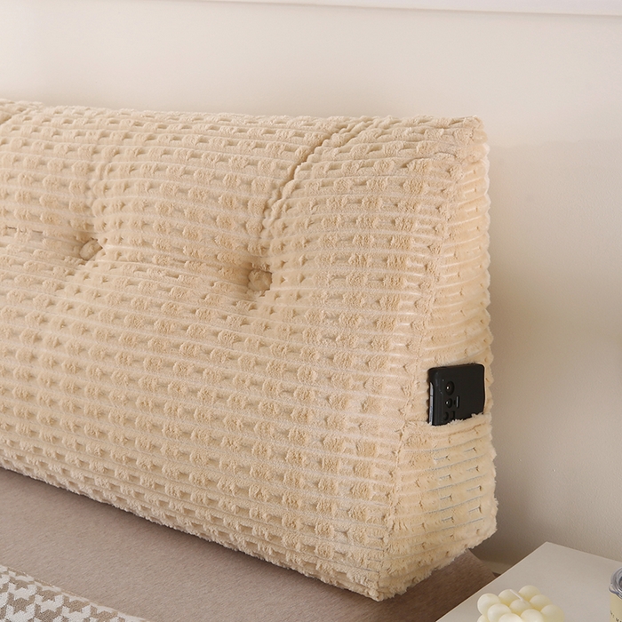 91家纺网 家纺一手货源 找家纺 永光家居 2026新款YG2688竹节绒三角靠垫 竹节 卡其