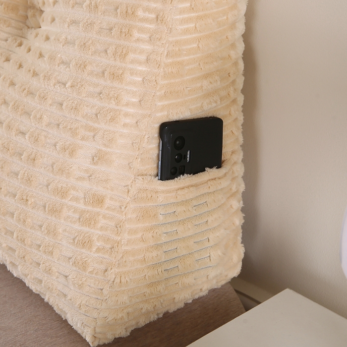 91家纺网 家纺一手货源 找家纺 永光家居 2026新款YG2688竹节绒三角靠垫 竹节 卡其