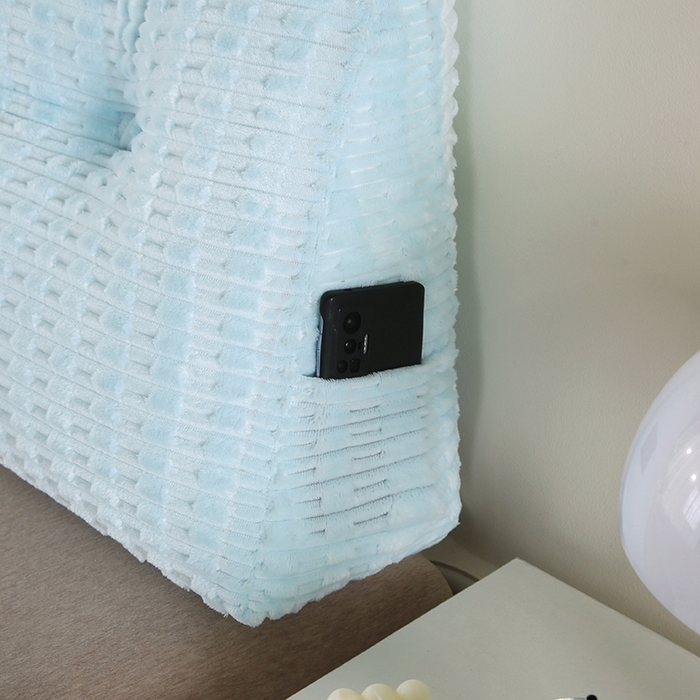 91家纺网 家纺一手货源 找家纺 永光家居 2026新款YG2688竹节绒三角靠垫 竹节 蓝