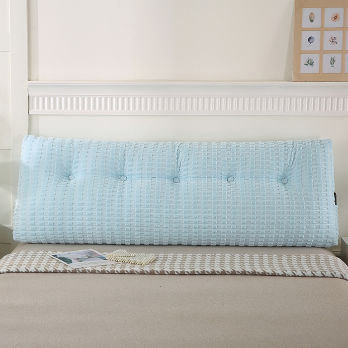 91家纺网 家纺一手货源 找家纺 永光家居 2026新款YG2688竹节绒三角靠垫 竹节 蓝