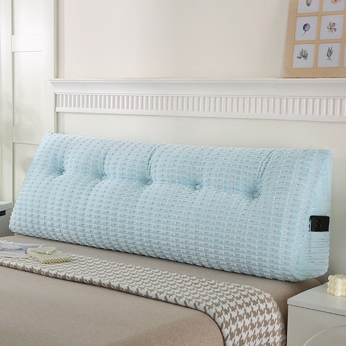 91家纺网 家纺一手货源 找家纺 永光家居 2026新款YG2688竹节绒三角靠垫 竹节 蓝