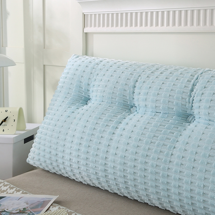 91家纺网 家纺一手货源 找家纺 永光家居 2026新款YG2688竹节绒三角靠垫 竹节 蓝