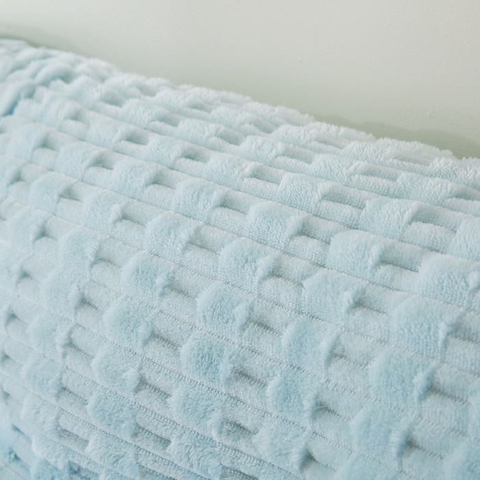 91家纺网 家纺一手货源 找家纺 永光家居 2026新款YG2688竹节绒三角靠垫 竹节 蓝