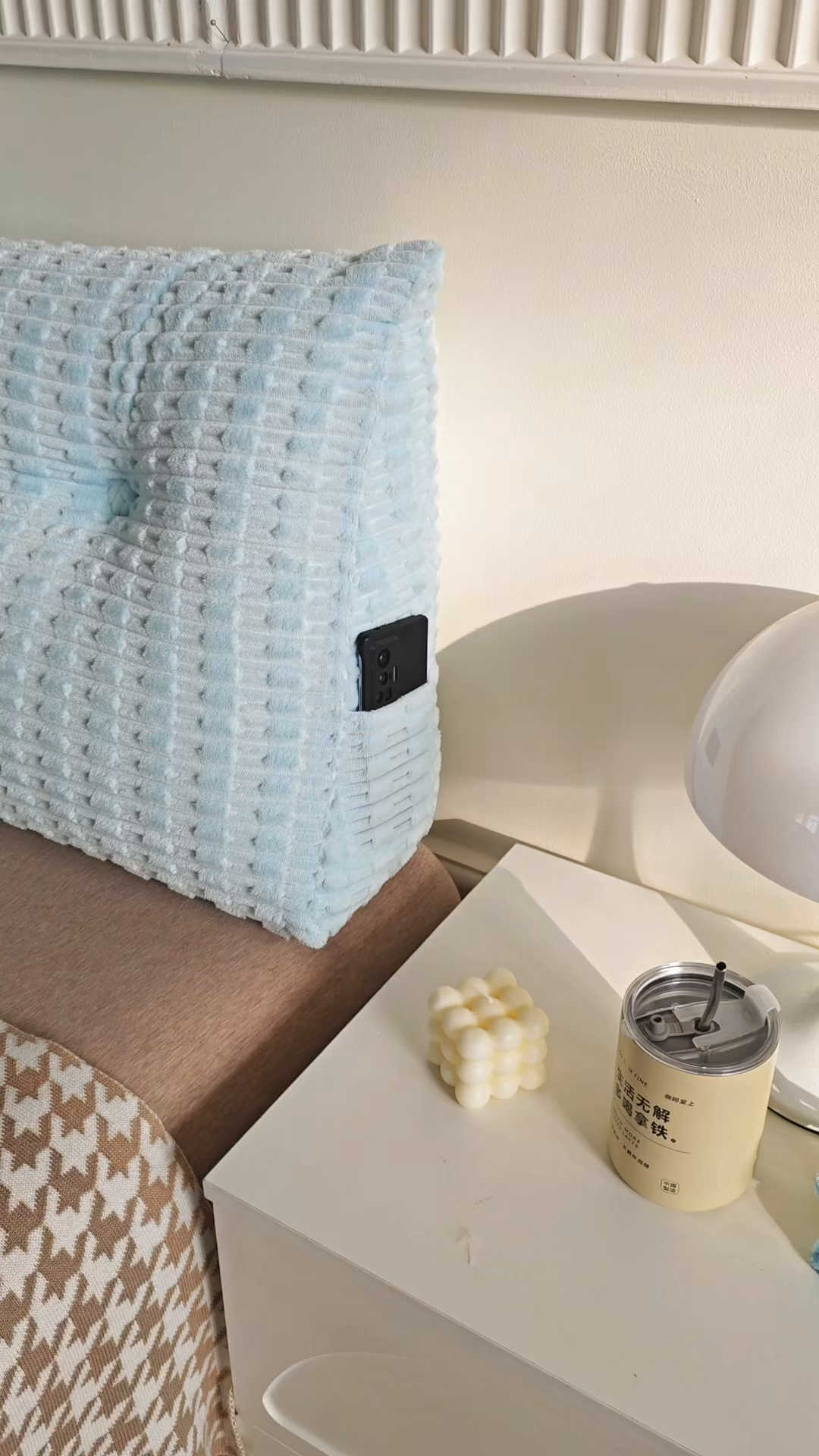 91家纺网 家纺一手货源 找家纺 永光家居 2026新款YG2688竹节绒三角靠垫 竹节 蓝