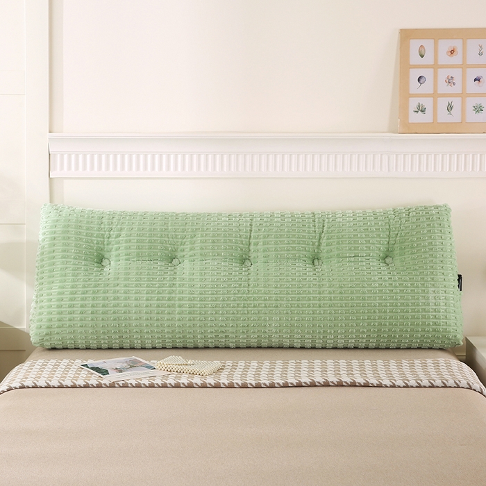 91家纺网 家纺一手货源 找家纺 永光家居 2026新款YG2688竹节绒三角靠垫 竹节 绿