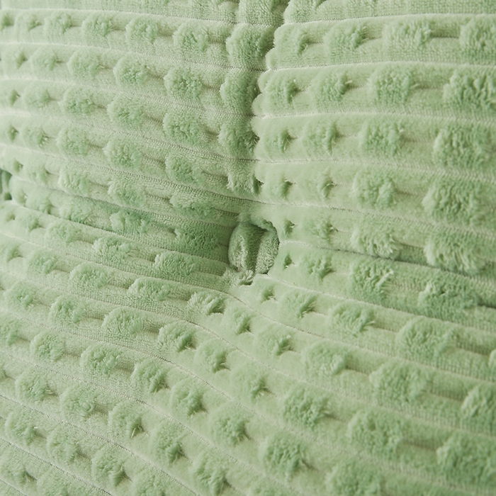 91家纺网 家纺一手货源 找家纺 永光家居 2026新款YG2688竹节绒三角靠垫 竹节 绿