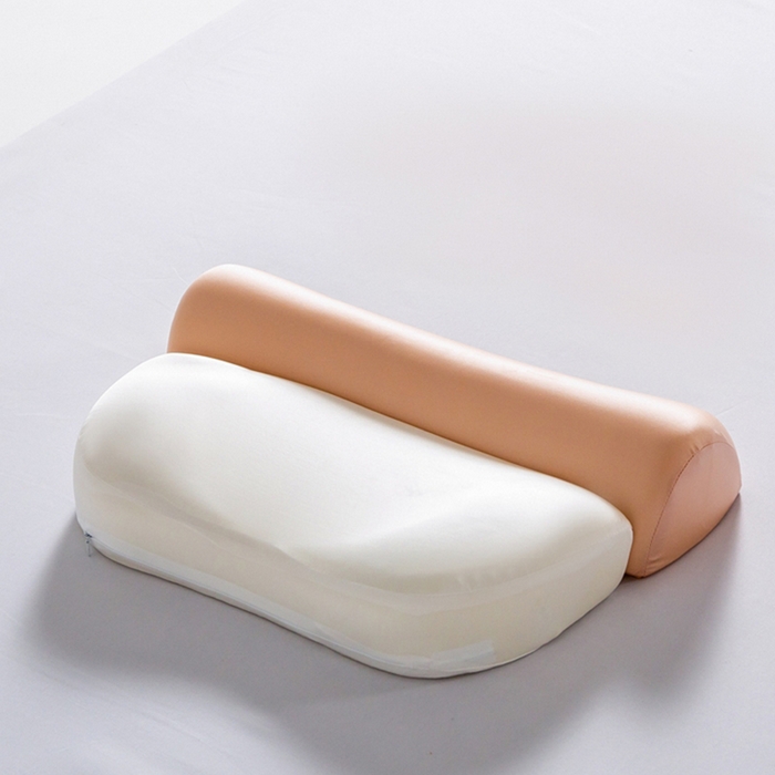 91家纺网 家纺一手货源 找家纺 老地方家纺 2026新款牵引枕记忆枕芯凉感零压深睡按摩枕芯枕头 牵引枕-白玉