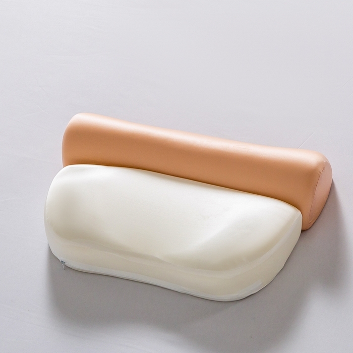 91家纺网 家纺一手货源 找家纺 老地方家纺 2026新款牵引枕记忆枕芯凉感零压深睡按摩枕芯枕头 牵引枕-白玉