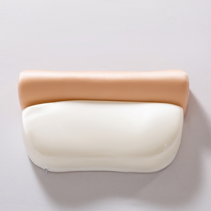 91家纺网 家纺一手货源 找家纺 老地方家纺 2026新款牵引枕记忆枕芯凉感零压深睡按摩枕芯枕头 牵引枕-白玉