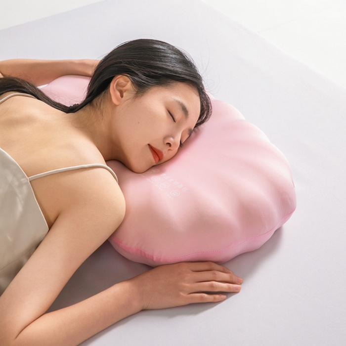 91家纺网 家纺一手货源 找家纺 老地方家纺 2026新款生物基贝壳枕云朵护颈枕芯零压力枕头记忆棉枕芯 贝壳枕-粉色