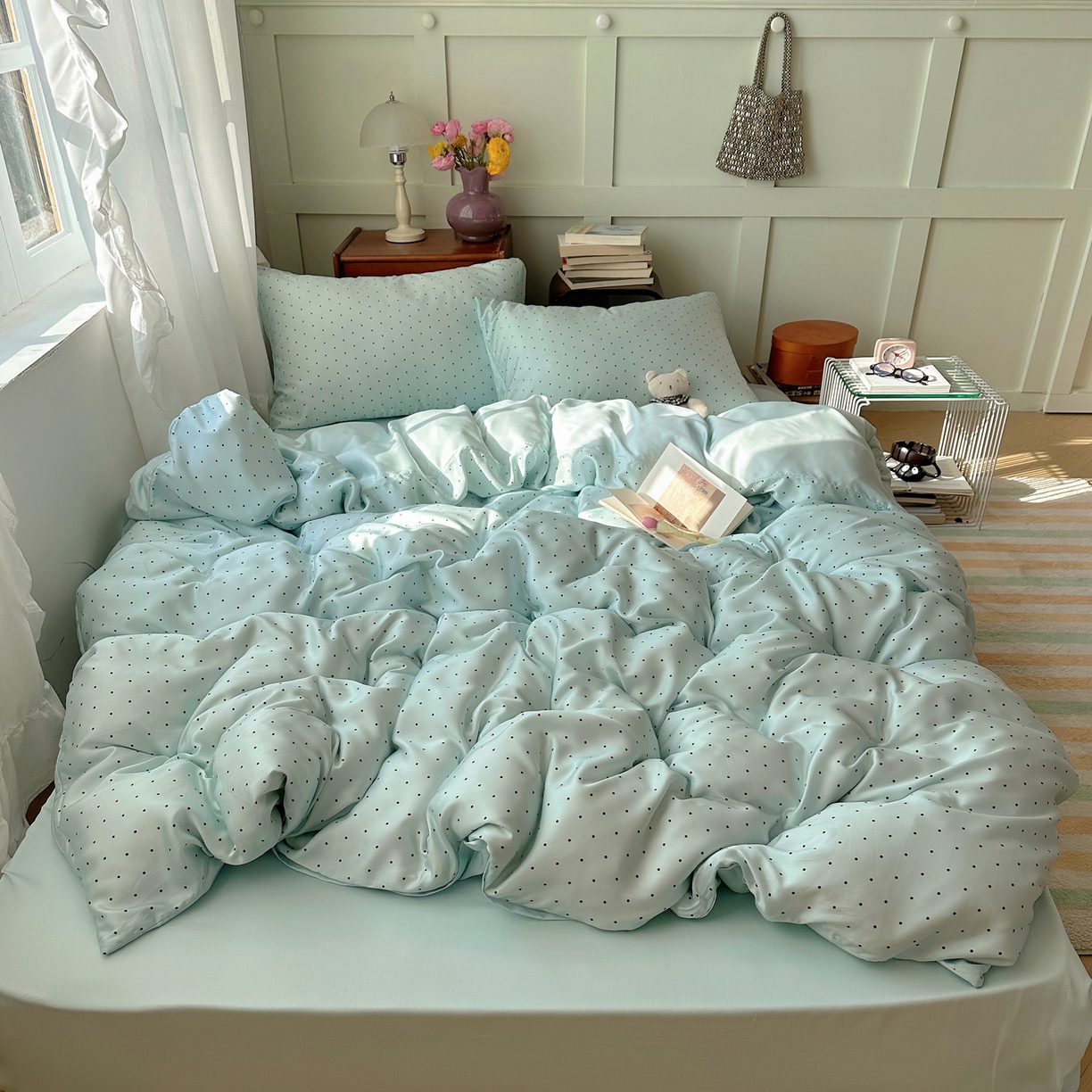 91家纺网 家纺一手货源 找家纺 （总）爱彼家纺 2026新款亲肤冰丝印花四件套-系列二