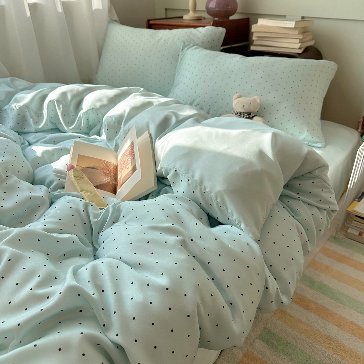 91家纺网 家纺一手货源 找家纺 （总）爱彼家纺 2026新款亲肤冰丝印花四件套-系列二