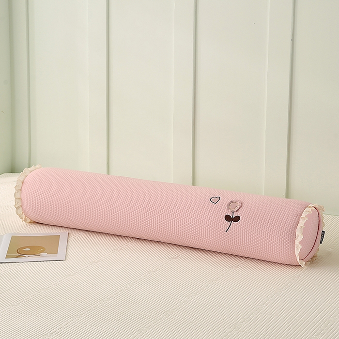 91家纺网 家纺一手货源 找家纺 蔻眠 凉豆豆凉感丝长抱枕侧睡夹腿抱枕长枕芯枕头 凉豆豆-粉色