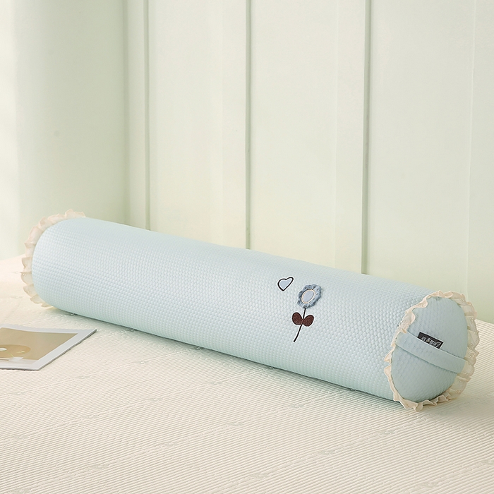 蔻眠 凉豆豆凉感丝长抱枕侧睡夹腿抱枕长枕芯枕头 凉豆豆-蓝色