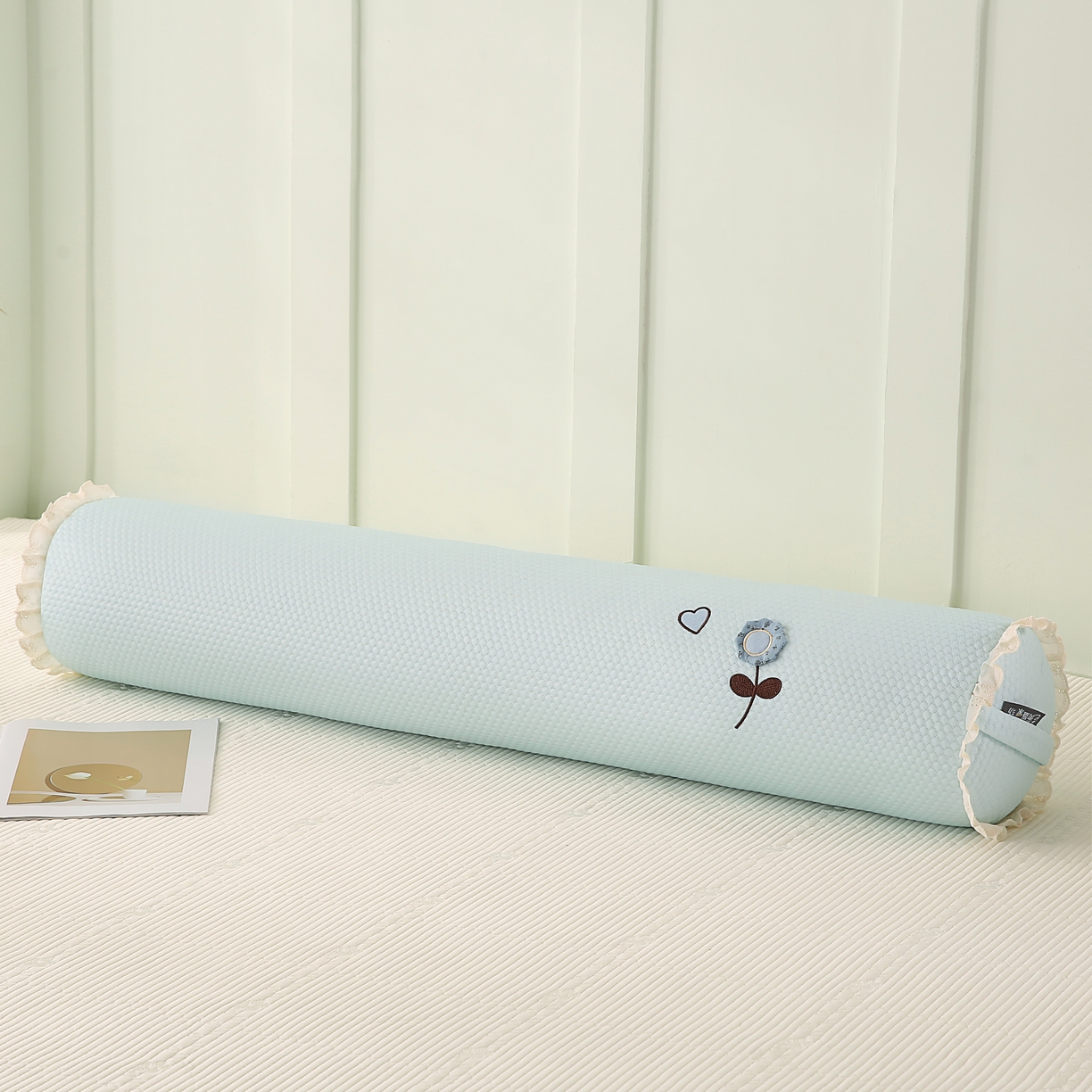 91家纺网 家纺一手货源 找家纺 蔻眠 凉豆豆凉感丝长抱枕侧睡夹腿抱枕长枕芯枕头 凉豆豆-蓝色