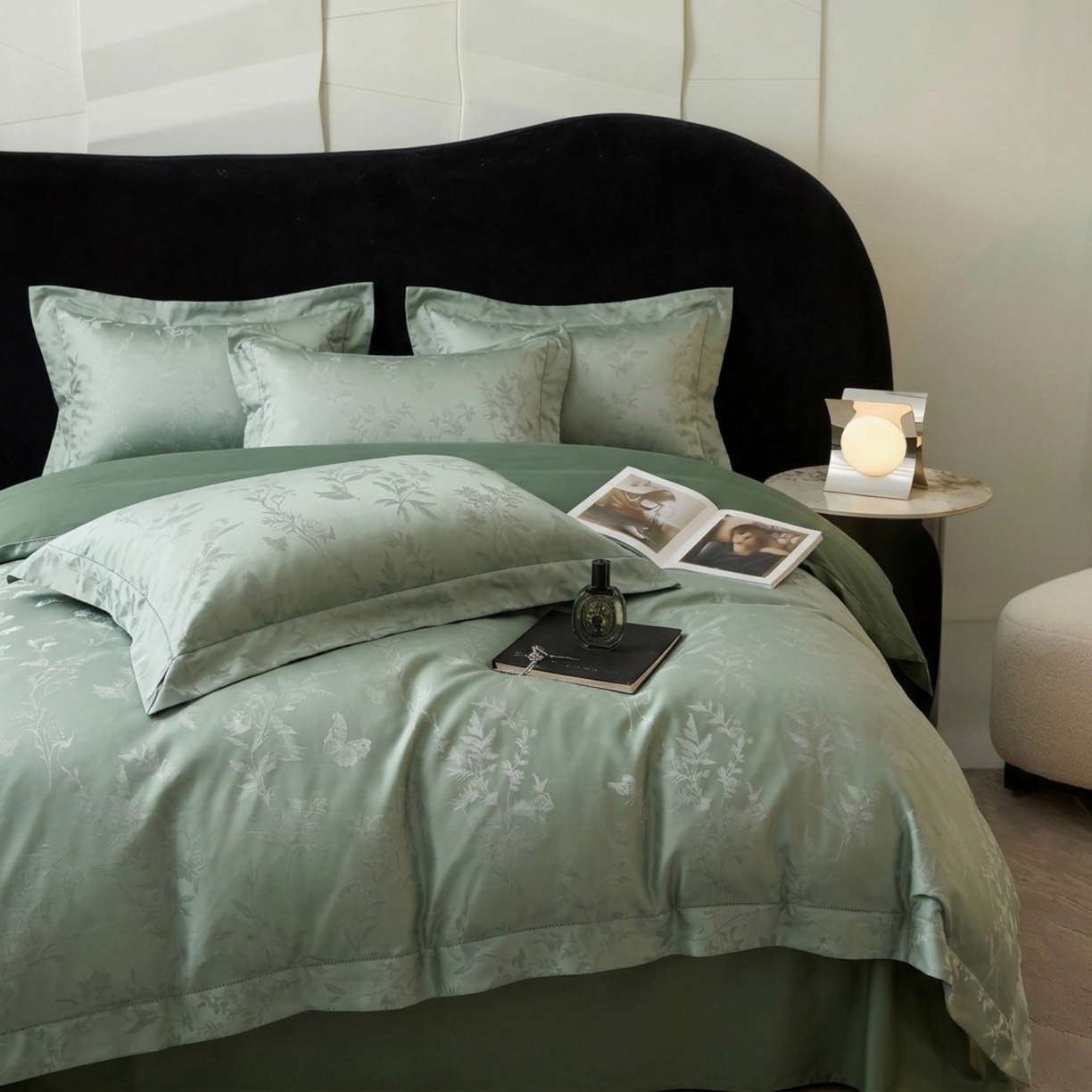 爱彼家纺 2026新款亲肤提花四件套-系列一 青岚雅序