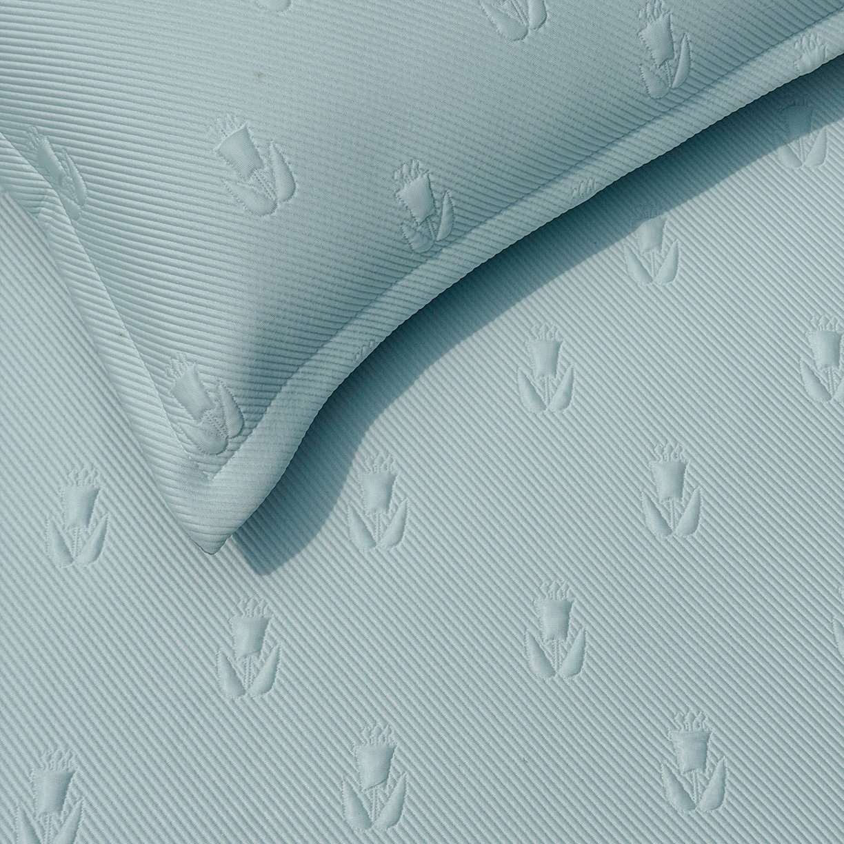 91家纺网 家纺一手货源 找家纺 恋尚羽家纺 2026新款高分子PE凉泡泡大床裙凉感席波浪冰豆豆凉席席子三件套-郁金香 郁金香-蓝色