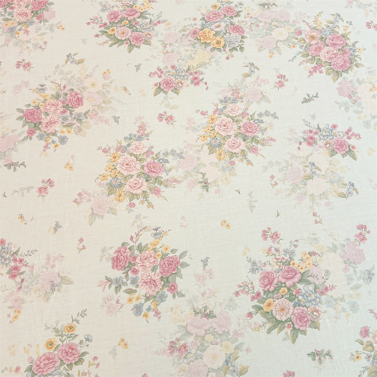 91家纺网 家纺一手货源 找家纺 宜凡家纺 2026新款全棉印花公主风单层床裙四件套 朝花心悦