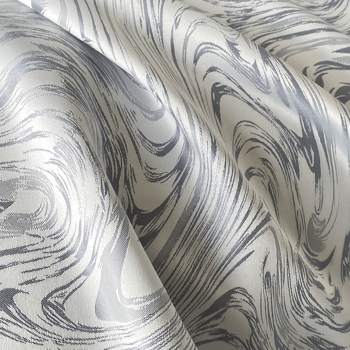 91家纺网 家纺一手货源 找家纺 悦织湾家纺 2026新款水洗冰丝提花四件套-知夏凉爽透气轻奢床上用品三四件套 知夏轻奢灰