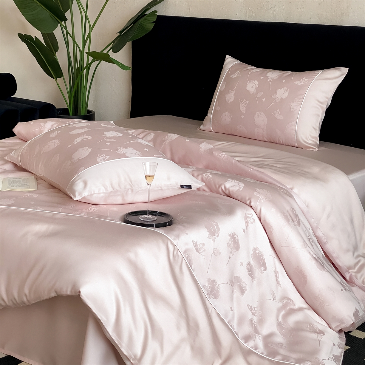 91家纺网 家纺一手货源 找家纺 （总）FORTWO家纺原创设计（FOR TWO家纺） 2026新款60兰精天丝提花雅颂四件套-云间霓裳