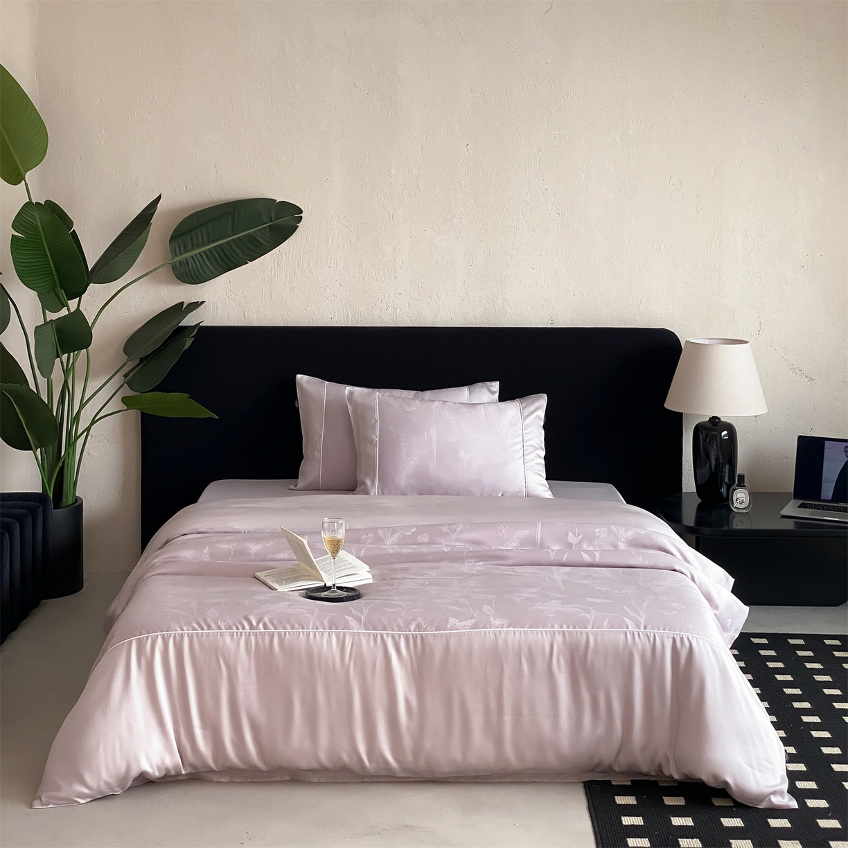 91家纺网 家纺一手货源 找家纺 （总）FORTWO家纺原创设计（FOR TWO家纺） 2026新款60兰精天丝提花雅颂四件套-琉璃梦境