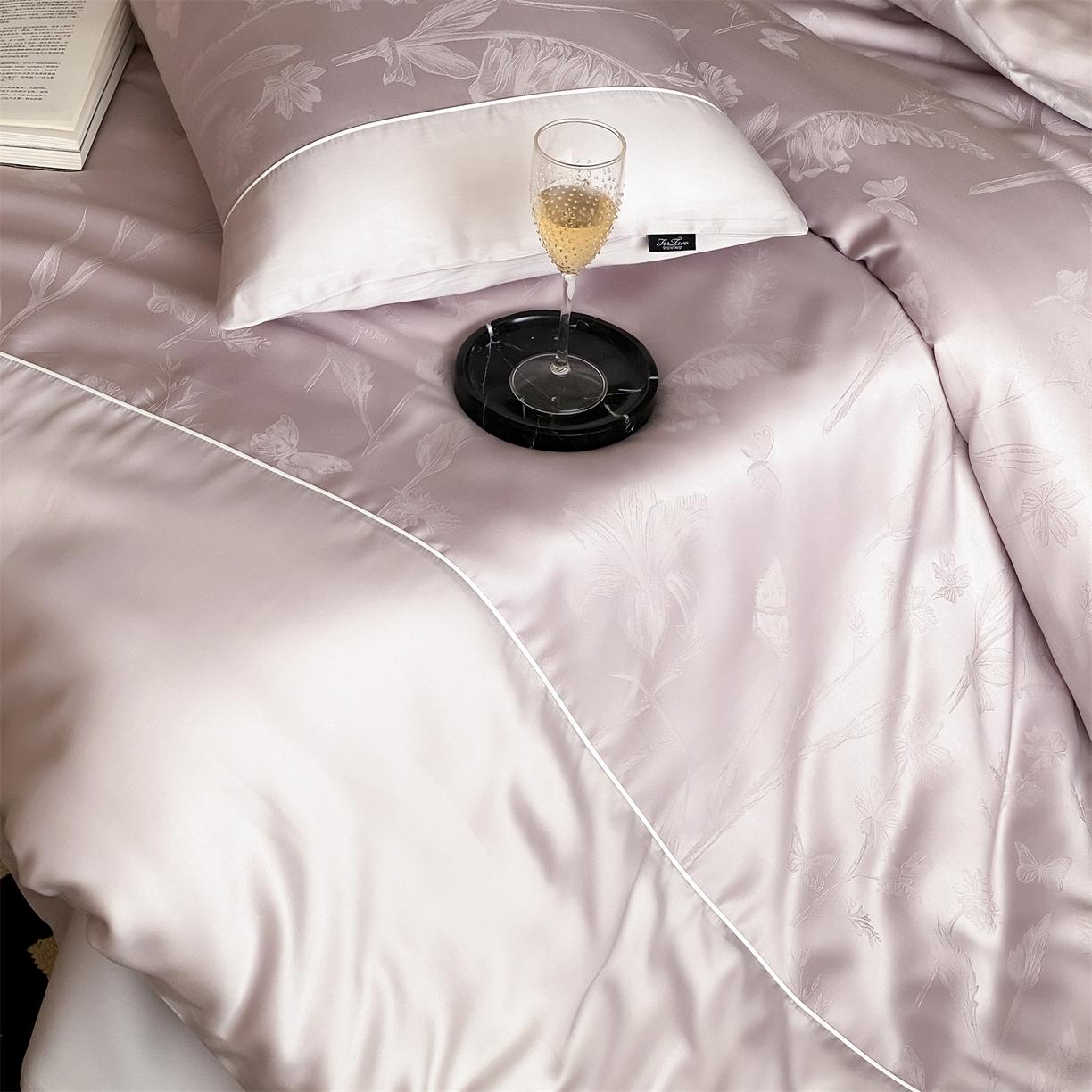 91家纺网 家纺一手货源 找家纺 （总）FORTWO家纺原创设计（FOR TWO家纺） 2026新款60兰精天丝提花雅颂四件套-琉璃梦境