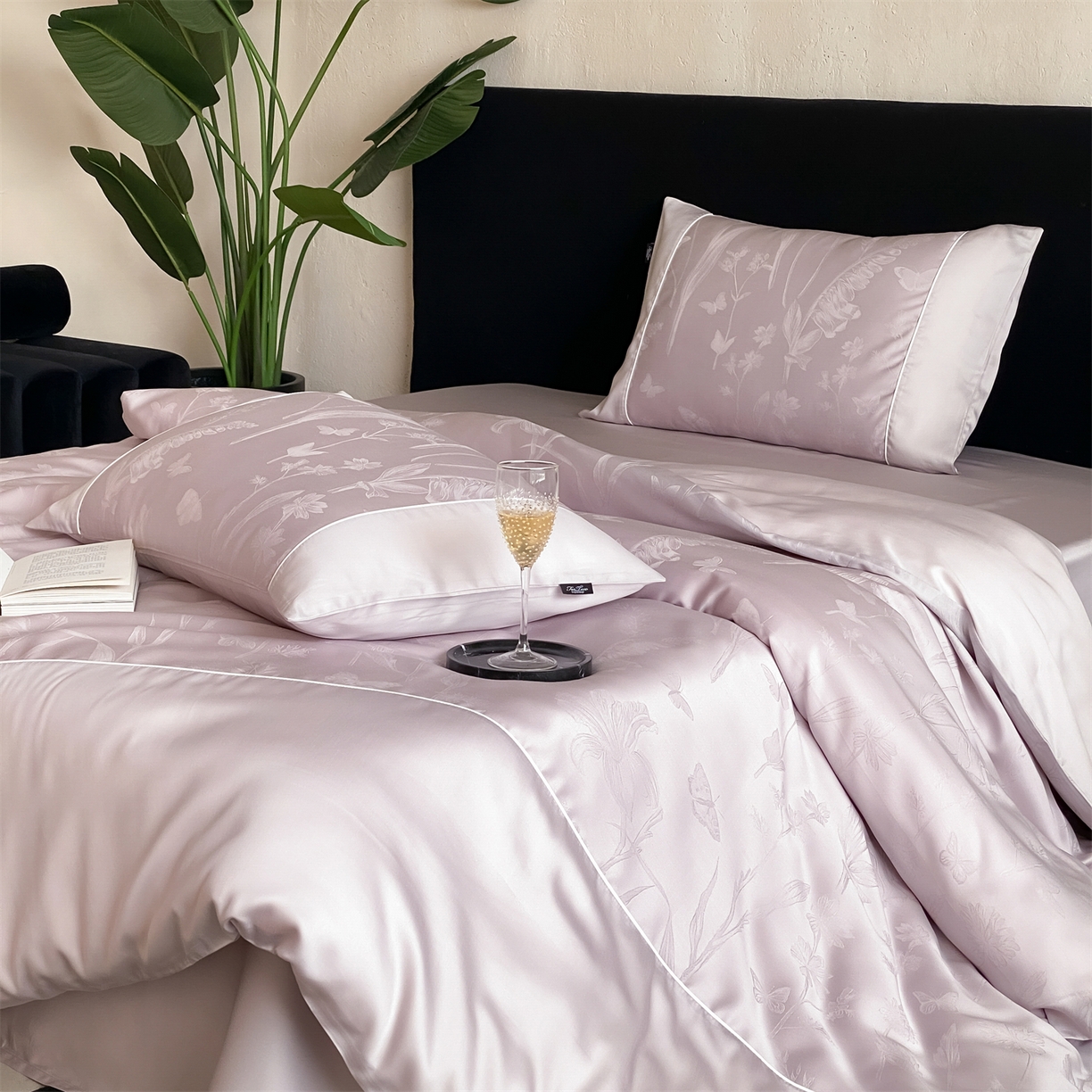 91家纺网 家纺一手货源 找家纺 （总）FORTWO家纺原创设计（FOR TWO家纺） 2026新款60兰精天丝提花雅颂四件套-琉璃梦境