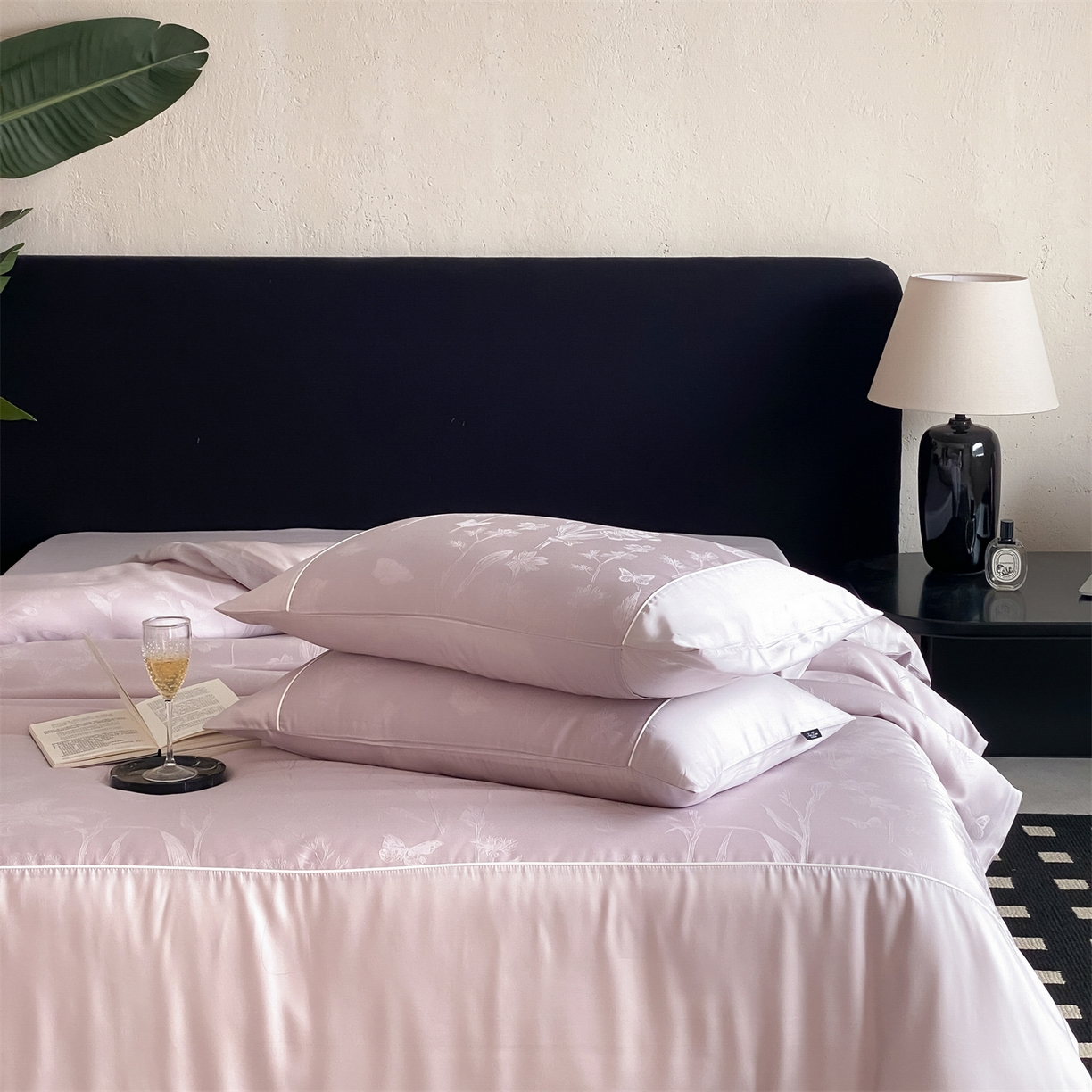 91家纺网 家纺一手货源 找家纺 （总）FORTWO家纺原创设计（FOR TWO家纺） 2026新款60兰精天丝提花雅颂四件套-琉璃梦境