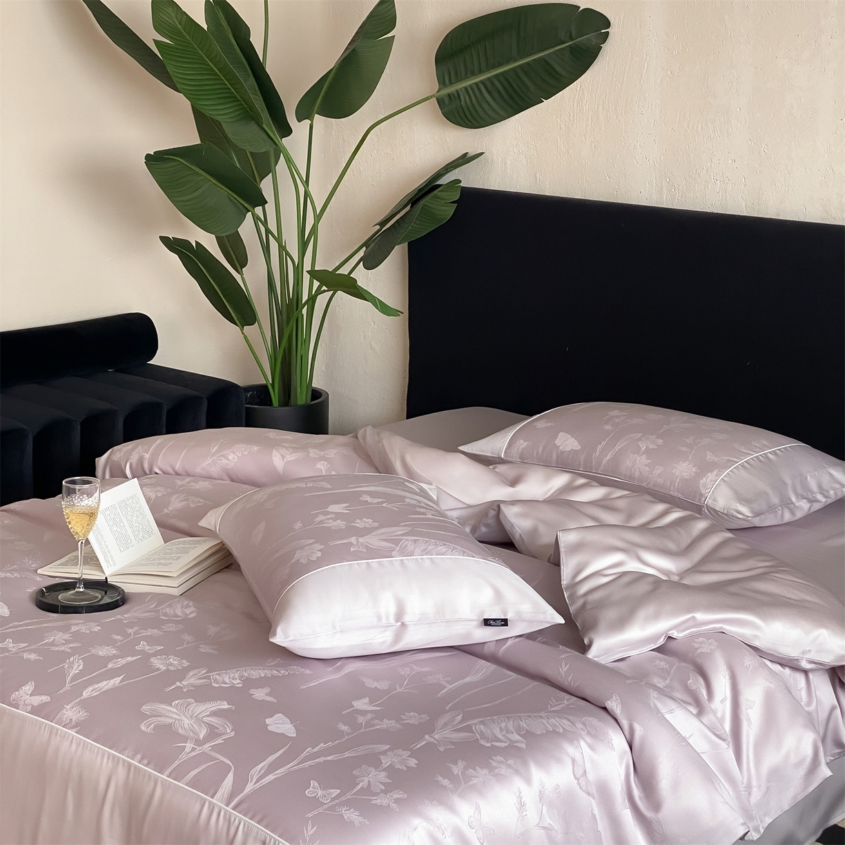 91家纺网 家纺一手货源 找家纺 （总）FORTWO家纺原创设计（FOR TWO家纺） 2026新款60兰精天丝提花雅颂四件套-琉璃梦境