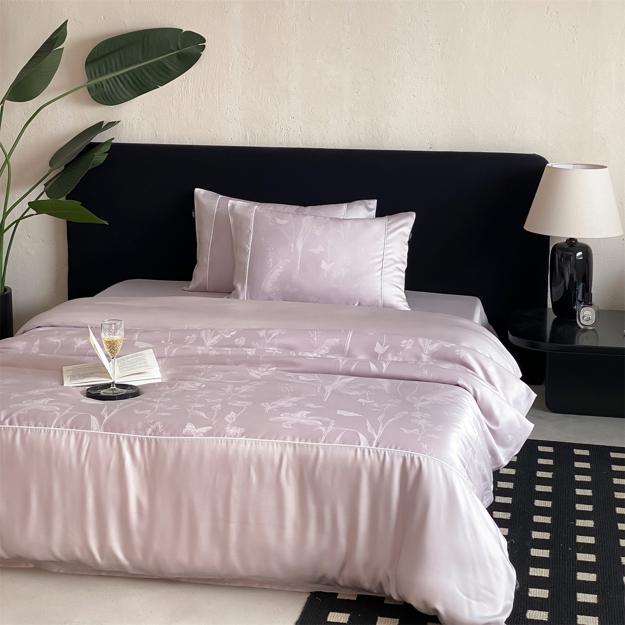 91家纺网 家纺一手货源 找家纺 （总）FORTWO家纺原创设计（FOR TWO家纺） 2026新款60兰精天丝提花雅颂四件套-琉璃梦境