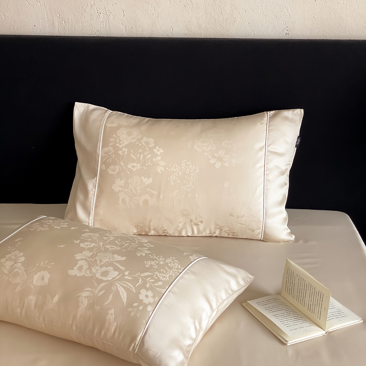 91家纺网 家纺一手货源 找家纺 （总）FORTWO家纺原创设计（FOR TWO家纺） 2026新款60兰精天丝提花嵌绳单品枕套雅颂系列