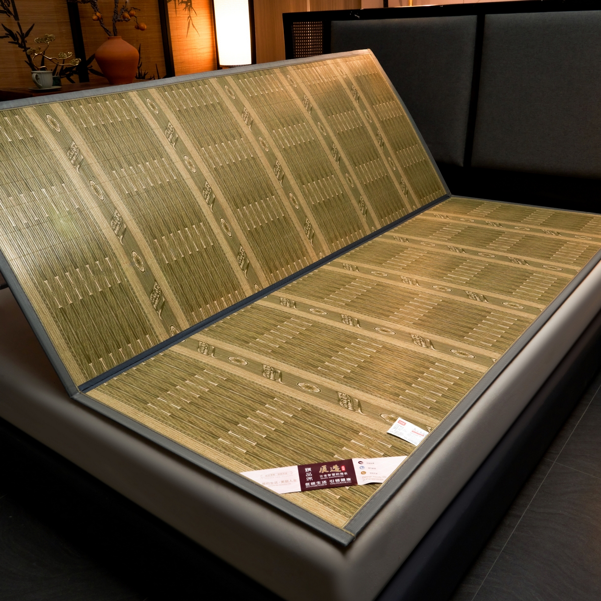 91家纺网 家纺一手货源 找家纺 森璐家纺 2026新款艾草驱蚊席-百福系列 百福-绿