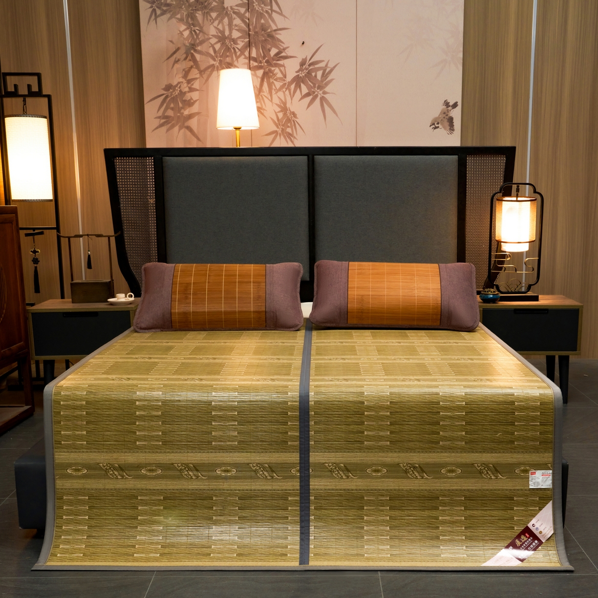 91家纺网 家纺一手货源 找家纺 森璐家纺 2026新款艾草驱蚊席-百福系列 百福-绿