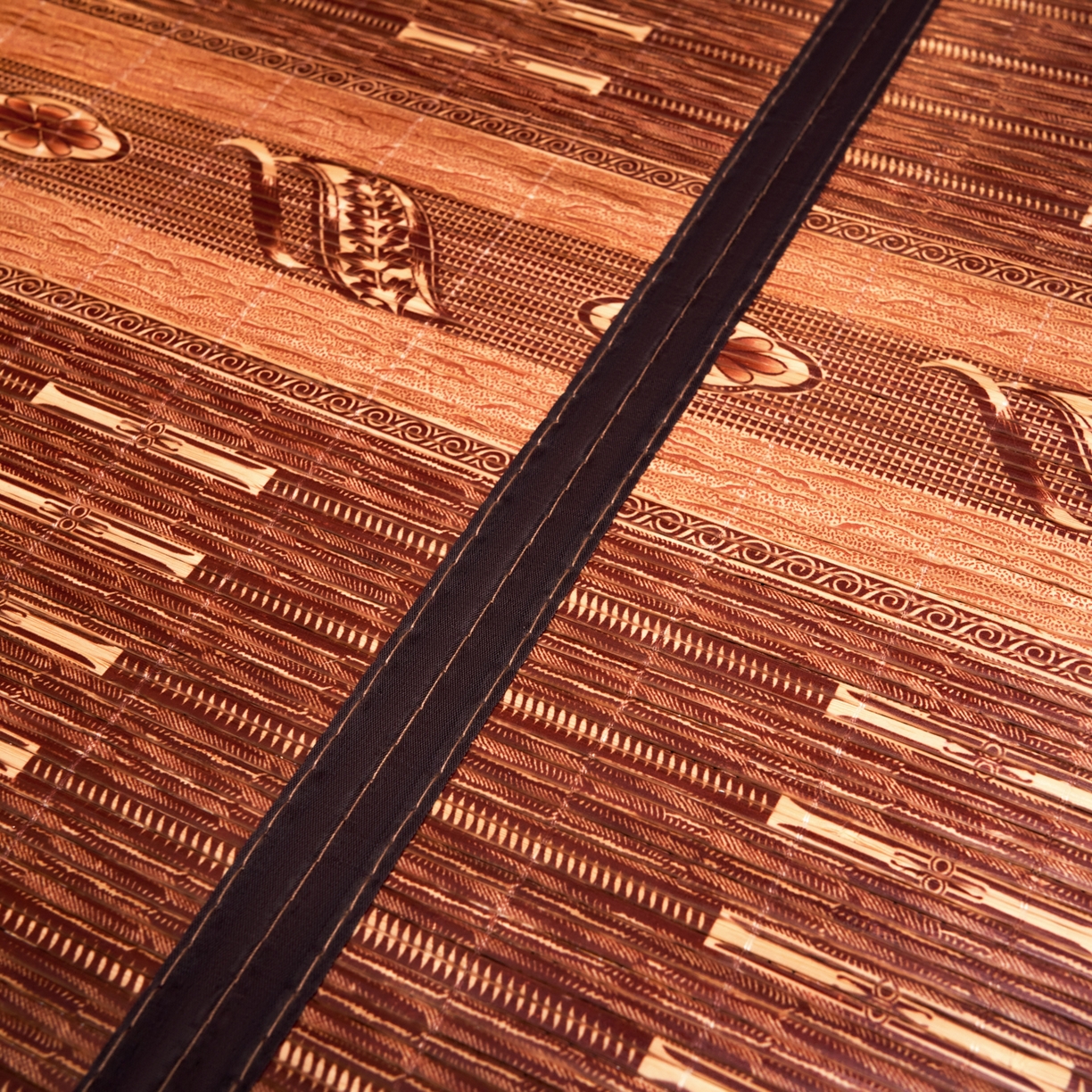 91家纺网 家纺一手货源 找家纺 森璐家纺 2026新款艾草驱蚊席-百福系列 百福-咖