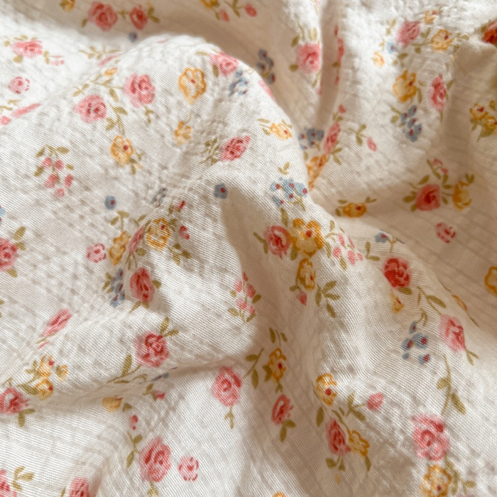 91家纺网 家纺一手货源 找家纺 欧尚家纺 2026新款泡芙纱夏被四件套简单款 粉黛