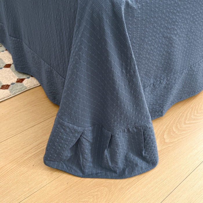 91家纺网 家纺一手货源 找家纺 欧尚家纺 2026新款泡芙纱夏被四件套简单款 兰爱心