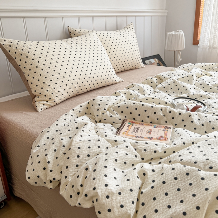 91家纺网 家纺一手货源 找家纺 （总）禾沐  2026新款泡芙纱夏被四件套简单款